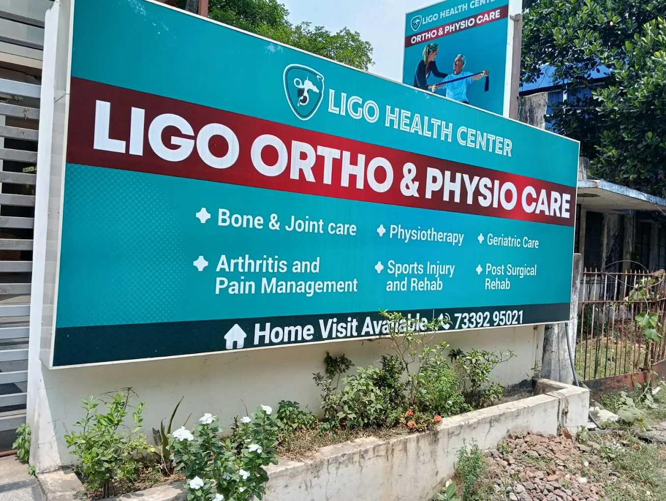 LIGO Ortho and Physio Care signboard